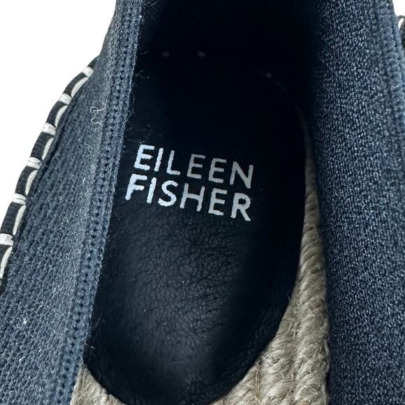 Eileen Fisher Live Slip On Espadrill Black Flats Women's Sz 7.5 New Without Box - Picture 6 of 8